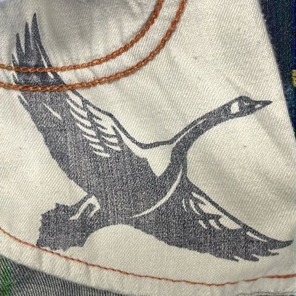 Eddie Bauer Dark Wash Curvy Bootcut 5-Pocket Tan Contrast Stitching Jeans-Size 8 - Picture 16 of 16